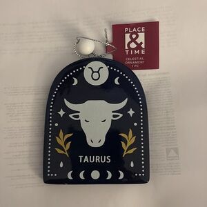 Taurus ceramic Christmas ornament new